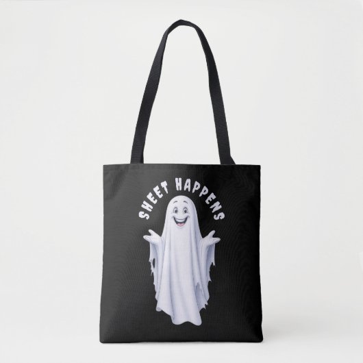 Tote Bag Amusant Fantôme Heureux (Devant)