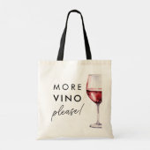Tote Bag Amusant Fête de Mariage Thème Vin Plus de Vin S'il (Dos)