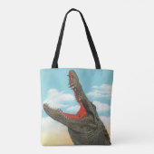Tote Bag Amusant fou Alligator Chomp Épaule Fourre-tout (Dos)
