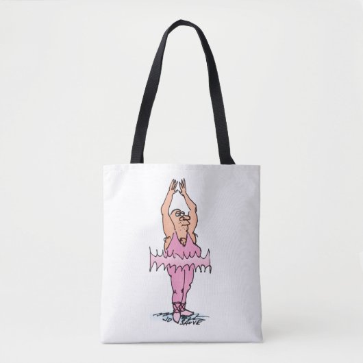 Tote Bag Amusant gars de ballet rose Tutu (Devant)