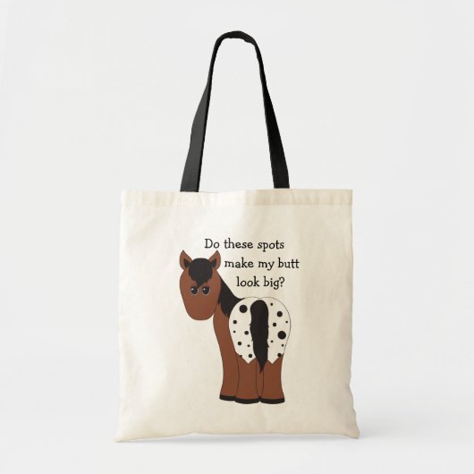 Tote Bag Amusant Gros Beurre Appy Humorisant Appaloosa Hors (Devant)