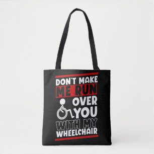 Tote Bag Amusant Humour de conducteur de fauteuil roulant