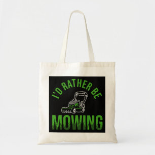 Tote Bag Amusant ID de tondeuse de pelouse Plutôt être de r