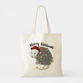 Tote Bag Amusant Joyeux Hissmas Opossum (Dos)
