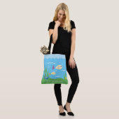 Tote Bag Amusant Juste Continuer À Nager Poisson Sous L'Océ (Sur le modèle)