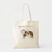 Tote Bag Amusant mignon anglais Bulldog Anatomie (Devant)