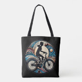 Tote Bag Amusant Moderne Résumé Design Logo Vélo (Dos)