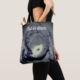 Tote Bag Amusant perroquet gris africain Personnalisé