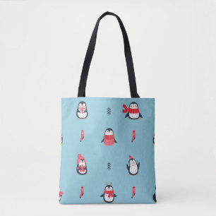 Tote Bag Amusant pingouin : Vintage sans Seamless Whimsy.