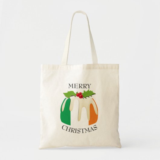 Tote Bag Amusant | Pudding à la prune de Noël avec | DRAPEA (Devant)