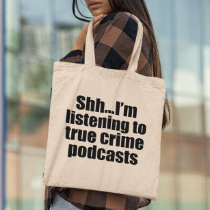 Tote Bag Amusant Ventilateur Podcast de Crimes Vrais