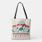 Tote Bag Amusant, vieux style Griswold Noël de famille (Dos)