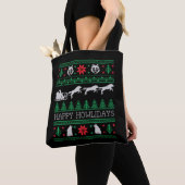 Tote Bag Amusant Wolf Wolf Lover laide pull de Noël (De près)