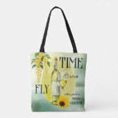 Tote Bag Amusante Aquarelle Vin Grand-mère (Dos)