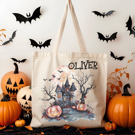 Tote Bag Amusante Halloween Paysages Trick ou Treat Custom