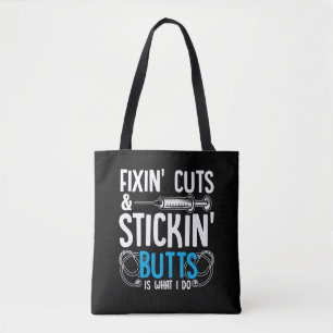 Tote Bag Amusante infirmière Humour Médecine Assistant Bl