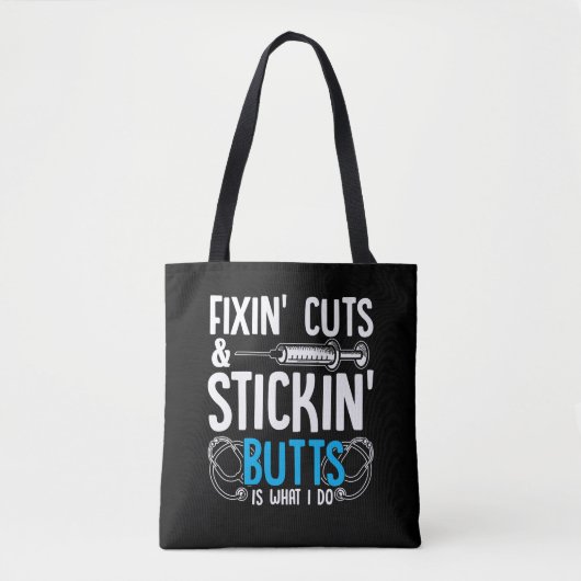 Tote Bag Amusante infirmière Humour Médecine Assistant Blag (Devant)