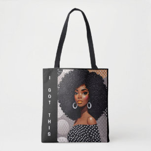 Tote Bag Amusants Afro autonomisation des filles fourre-tou