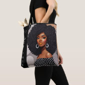 Tote Bag Amusants Afro autonomisation des filles fourre-tou (De près)