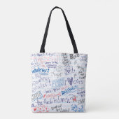 Tote Bag Amusants Carnet École d'ennui Doodle Art (Dos)