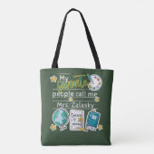 Tote Bag Amusants Enseignant élémentaire Nom cadeau Grade (Dos)