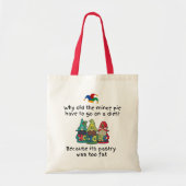 Tote Bag Amuse Fat Mince Pie Plaisanterie (Devant)
