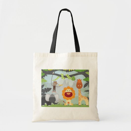 Tote Bag Amusement de jungle (Devant)