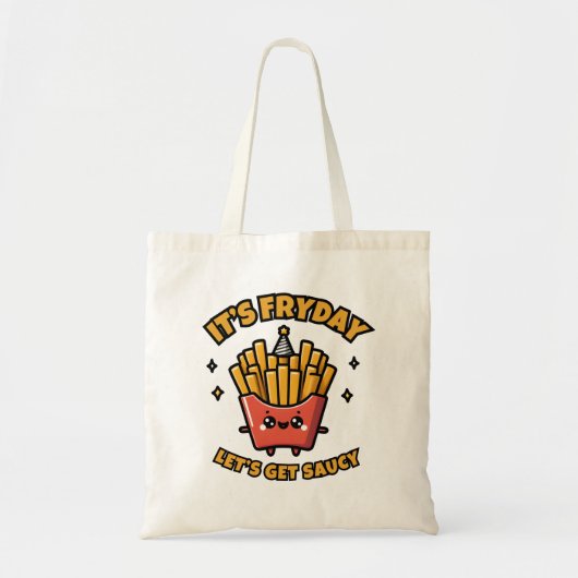Tote Bag Amusement de vendredi : Fête Heure Potato Fries (Devant)