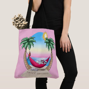 Tote Bag Amusement tropical de KiniArt Bichon Frise