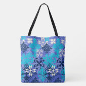 Tote Bag Anahola Bay Hawaiian Abstrait Floral Peri (Dos)