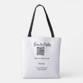 Tote Bag Analyser pour commander analyser le code QR ajoute (Dos)