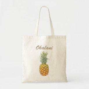 Tote Bag Ananas avec le nom