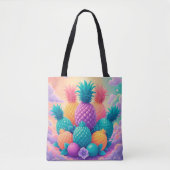 Tote Bag Ananas coloré (Devant)