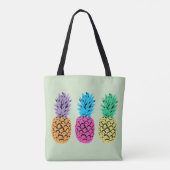 Tote Bag Ananas colorés illustrés (Dos)