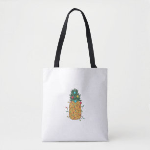 Tote Bag Ananas de Noël tropical