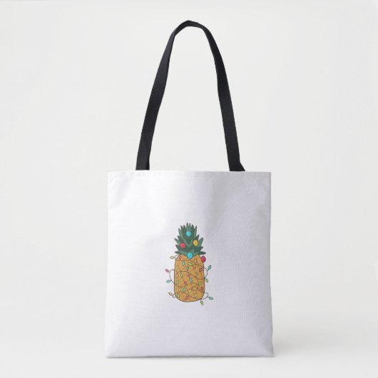 Tote Bag Ananas de Noël tropical (Devant)