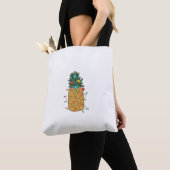 Tote Bag Ananas de Noël tropical (De près)