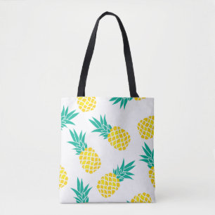 Tote Bag Ananas Exotiques : Jaune Délice.