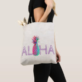 Tote Bag Ananas Hawaïen Adorable Aloha (De près)