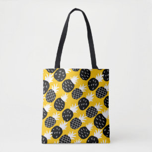 Tote Bag Ananas noir