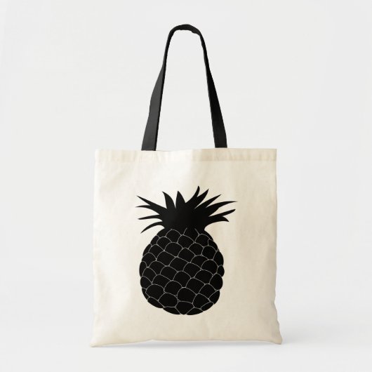 Tote Bag Ananas noir classique (Devant)