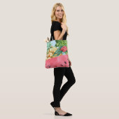 Tote Bag Ananas Pastèque Hibiscus Feuilles de Palmier Cool (Sur le modèle)