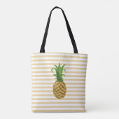 Tote Bag Ananas rayé Fourre-tout (Dos)