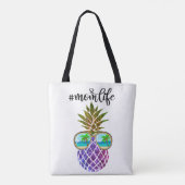 Tote Bag Ananas rose pourpre tropical (Dos)