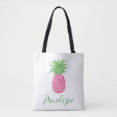 Tote Bag Ananas Rose Préparatoire Personnalisé (Devant)