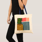 Tote Bag Ananas solitaire vibrant (Devant (produit))