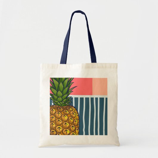 Tote Bag Ananas solitaire vibrant (Devant)