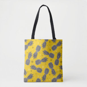 Tote Bag Ananas sur l'or