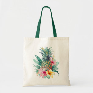 Tote Bag Ananas Tropical Floral