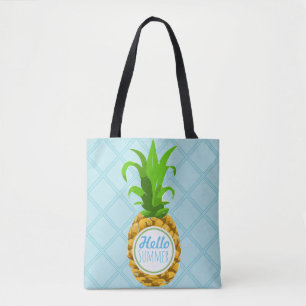 Tote Bag Ananas Tropical tendance Bonjour été